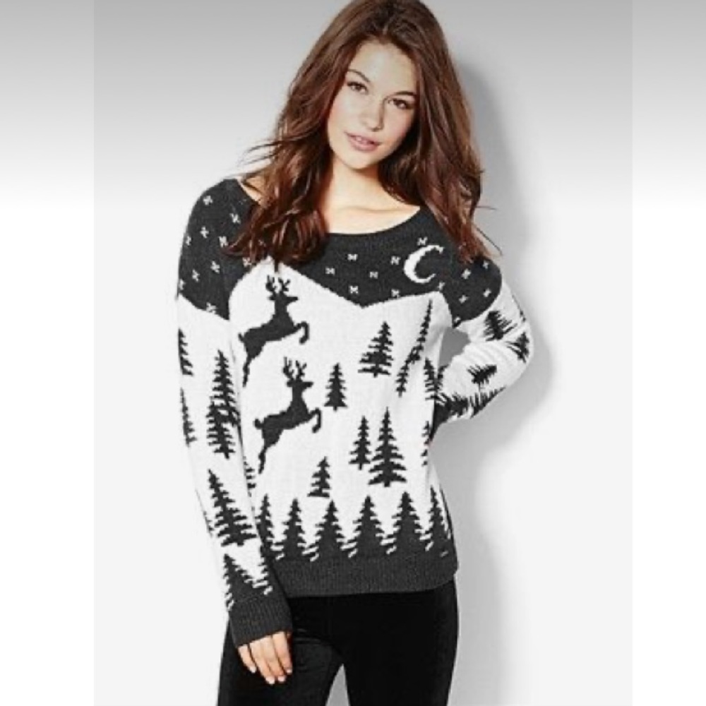 Garage Christmas Sweater w/ Reindeers